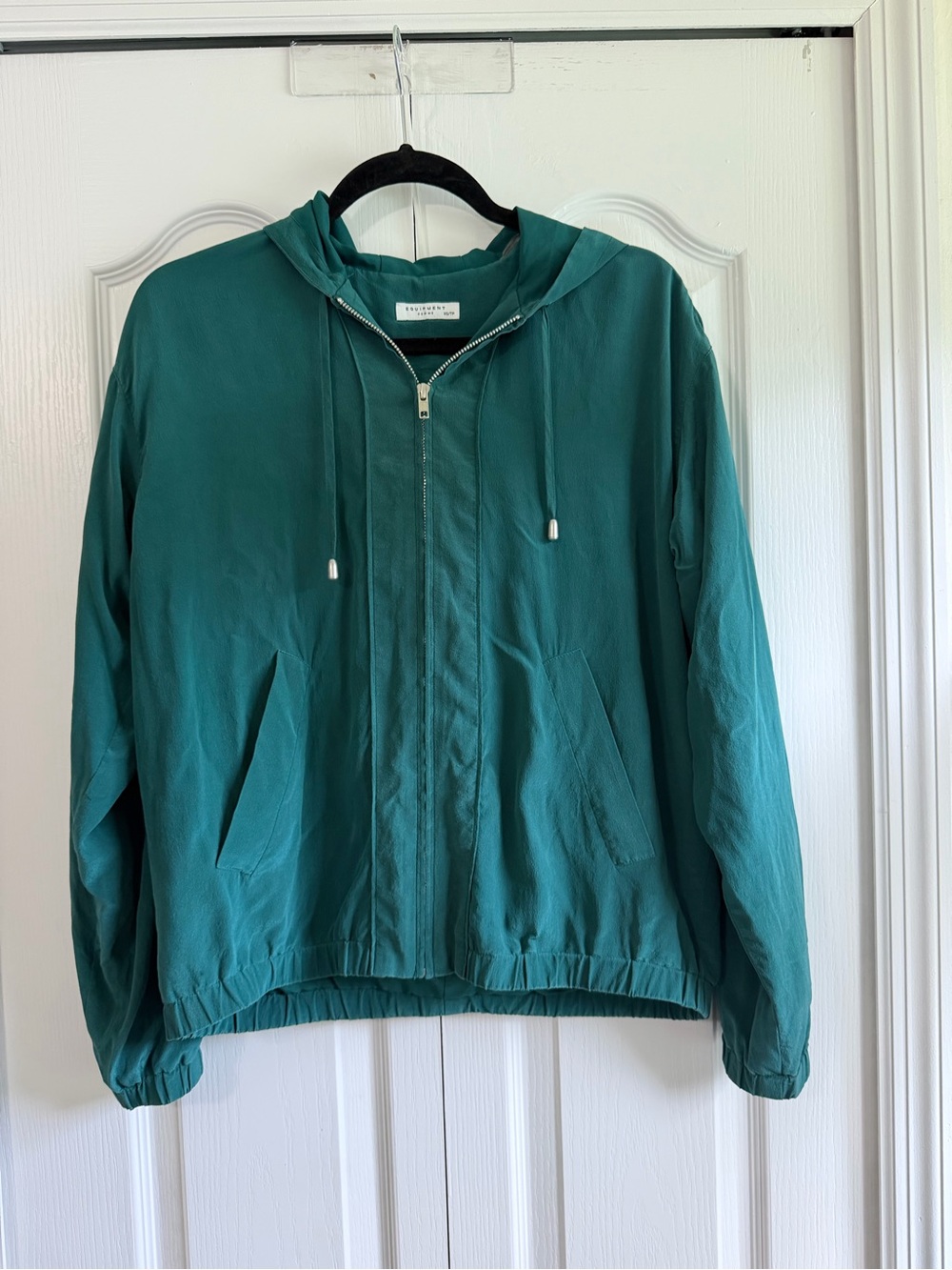 Equipmemt Femme Teal Zip-Up Hooded Jacket